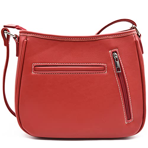 Image of WESTERN ORIGIN American Flag Stars and Stripes Studs Crossbody Handbag USA Patriotic Women Purse Leather Single Shoulder Bag