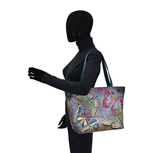 Bolso Tote Grande de Cuero Pintado a Mano para Mujer miniatura 2
