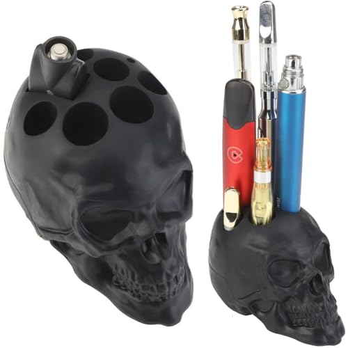 Lanrigorid Présentoir squelette pour cigarette électronique 510, cartouches d'encre et batterie ego (noir)