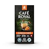 Café Royal Espresso Forte 100 Kapseln für Nespresso Kaffee Maschine - 8/10 Intensität - UTZ-zertifiziert Kaffeekapseln aus Aluminium