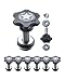 GP-Star Quick Release Thumbscrew Set for Jeep Wrangler. Upgraded 3M Star Badges. M8 1.25 25mm Screw/Bolts with Nuts and Rubber washers (6 Pack Thumbscrew)