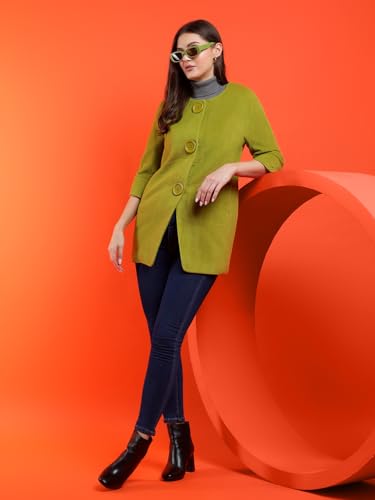 Image of KOTTY Womens Cotton Blend Standard Length Elegant Style Coat - Classic Style with Modern Detailing