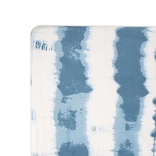 Image of Crane Tie-Dye Blue Toddler Sheets, 100% Cotton, Breathable, Fitted for Standard Crib Mattress, 28 inchx52 inch for Boys and Girls