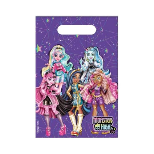 BeenSmile, Sacs Cadeaux Anniversaire Enfant, 6 U (Monster High)