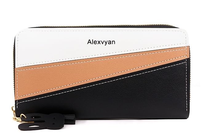 alexvyan Black Women Purse Wallet Female Clutch Bag Women/Ladies/Girls Wallets Long Purses Card Holder Phone Pocket 3 Color Design Organizer for Daily Use Girls Gift Party Small Hand Ladies Purse-picture-36