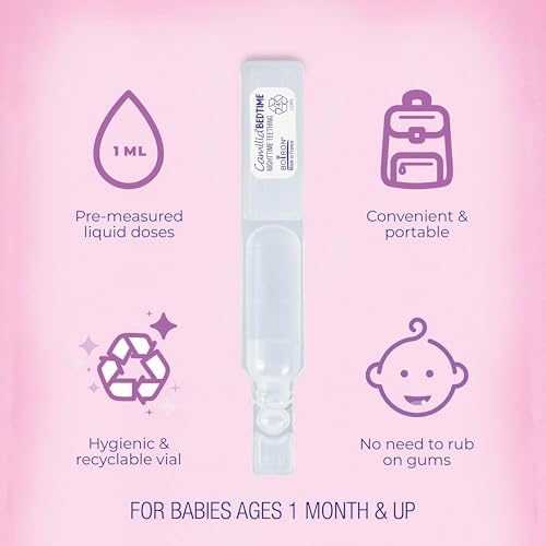 boiron camilia bedtime liquid doses for nighttime teething relief painful gums restlessness and irritability - 30 count