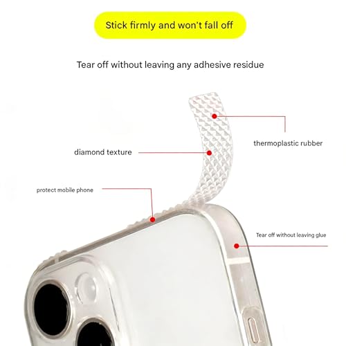 Image of Phone Case Grip Tape Non-Slip Rubber Grips Tape Strips Adhesive Sticker Patches for iPhone Case Back iPad Tablet Frame Cases Laptop Surface Gaming Controller Mouse DSLR Camera TV Remote Control