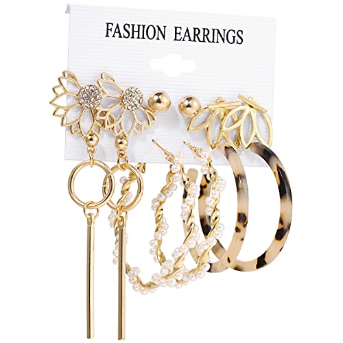 Image of Shining Diva Fashion Stylish Combo Metal Earrings for Women and Girls