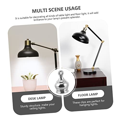 Image of balacoo Lamp Finials Cow Horn Decorative Head Zinc Alloy Lamp Shade Nut Replacement Knob for Table Lamps Chandeliers Diy Lighting Accessories