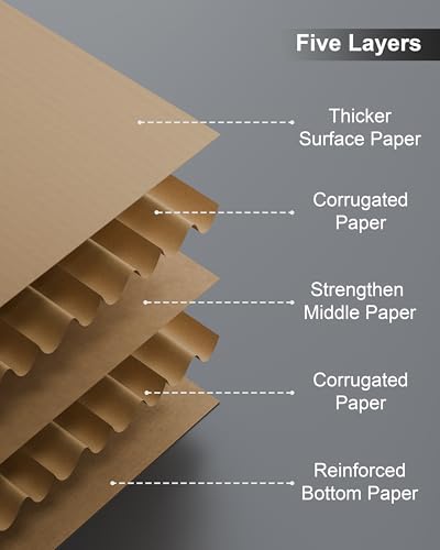 Image of EOSIO 5 Ply Pack 15 Large Size Corrugated Cardboard boxes for Packaging Cartons Cartoon Carton box for Small Business, Packing, Shipping, Moving & Storage,Courier,Transportation,Home Shifting,Parcel