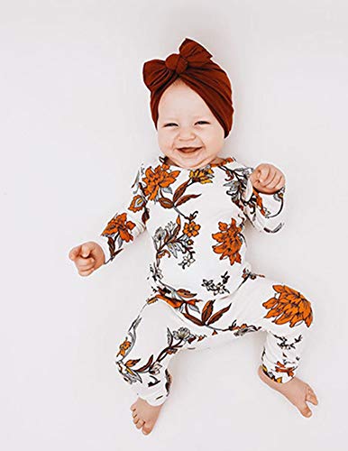 Qandsweat Baby Girls' Hats & Caps Knotted Turban Cute Toddler Hat Hair Accessories 3-36M (Soft6-8 Pack) #TOP1