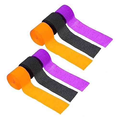 Papier crépon Halloween noir orange pour habiller facilement vos murs et plafonds de fête