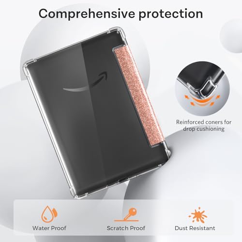 Image of CoBak Case for 6 inch Kindle 11th Gen (2024 and 2022 Release) - Ultra Slim Transparent Clear TPU Back Shell Protective Cover with Auto Wake /Sleep for Kindle 11th Generation 2024 Release, Paisley Patchwork
