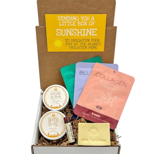 Generic Spa Night In Box - Citrus Sugar Scrub, Lavender Bath Soak, Handmade Island Citrus Goat Milk Soap, Spa Face Masks, Lip Balm - Luxurious Self-Care Gift Set for Women