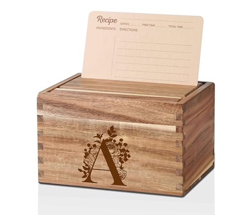 InnoBeta Personalized Gifts Recipe Box, Personalized...