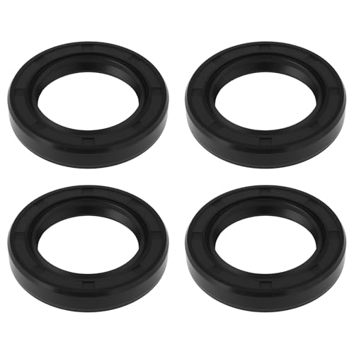 4 Retenes de Aceite Esqueléticos de Doble Labio TC 32 X 48 X 8 Mm NBR para Sellado Industrial Negro