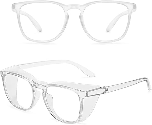 Gafas de seguridad cuadradas, gafas de protección contra los ojos antiniebla, gafas de protección de ojos con bloqueo de luz azul para mujeres y