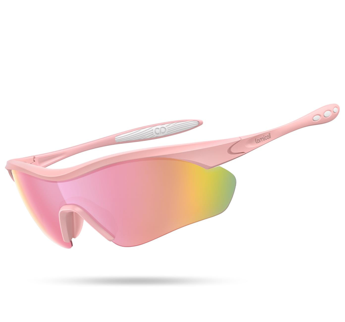 Lamicall 22g Polarized Sports Sunglasses - Lightweight UV400 Protection Men Women Sun Glasses for Running Baseball