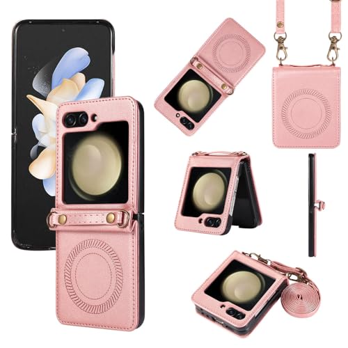 Housse pour Galaxy Z Flip 5 avec lanière bandoulière pour vos sorties