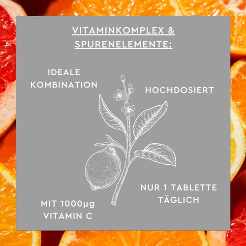 SUNLIFE Biotin Plus 1000 Tabletten - 1 x 60 Stück - Biotin hochdosiert mit Vitamin C & Zink - hochwertige Biotin Zink Tabletten - gluten- & laktosefreie Haar & Nägel Tabletten zur täglichen Anwendung