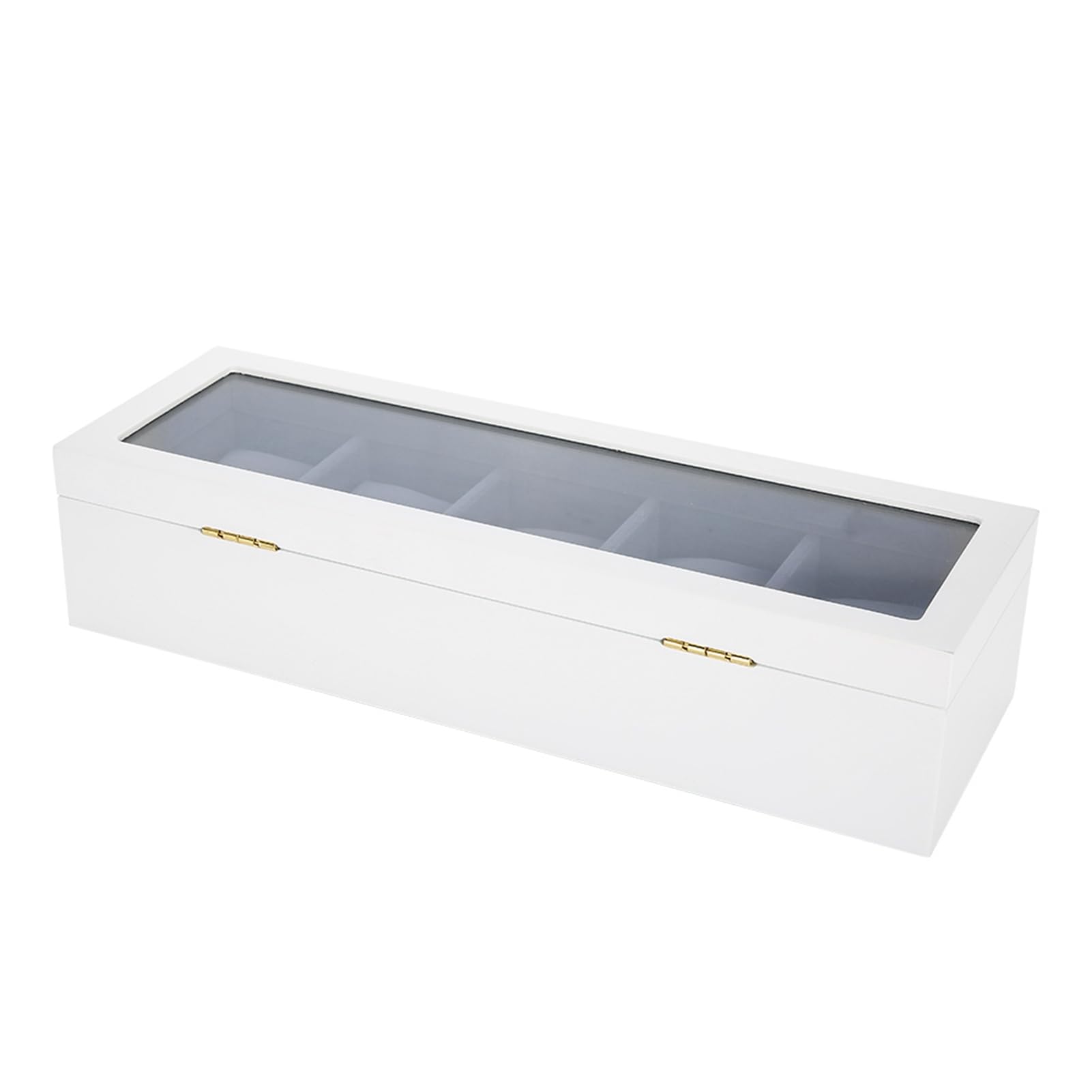 Watch Box, 5 Grids Stoving Varnish Display Case Storage Leather