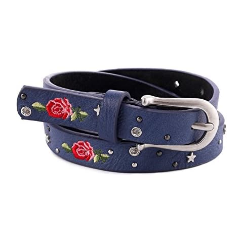 Cinturón AnJuHoPa estilo vintage bordado Navy 1.8-85cm Cover