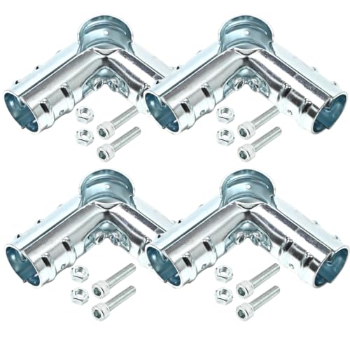 単管パイプ 90度 直角 ジョイント Φ48.6mm用 単管 パイプ クランプ 単管接続金具 4方向 コーナージョイント 小屋 倉庫 DIY NTY-TA2 (NTY-TA2, 4, セット)