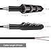 Kinstecks 4PCS Motorcycle Turning Indicators Flowing Turn Signal Lights 12V 12 LEDs Bulbs for Motorbike Scooter Quad Cruiser Off Road-Y Shape
