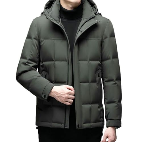 Veste d'hiver homme jacquard haut de gamme à capuche amovible