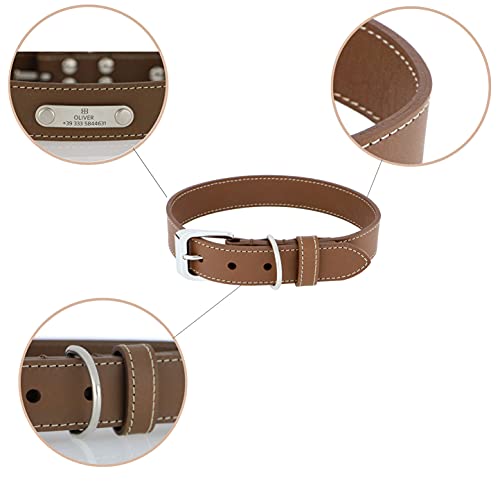 Collier chien cuir anti odeur résistant et imperméable gris taille S - 4
