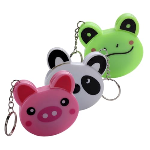 Holibanna Retractable Measuring Tape Keychain 3pcs Set Small Flexible Tape Measure for Seamstress Fashion Easy to Carry