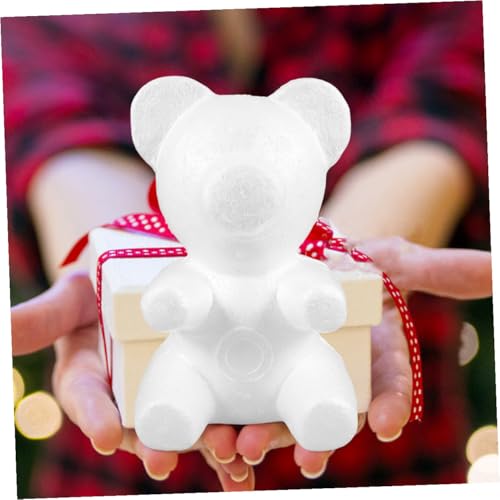 Ours blanc en mousse polystyrène expansé 20 cm pour loisirs créatifs durables - 7