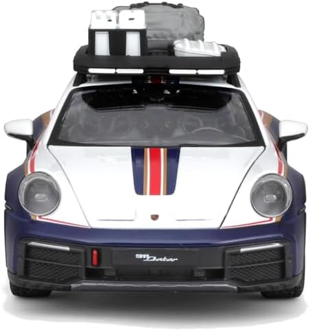 Bburago - 1/24 Racing - 2023 Porsche 911 Dakar - New 2024: Metal Racing Vehicle - Interior Details - Opening Doors and Hood - Scale 1/24., B18-28029