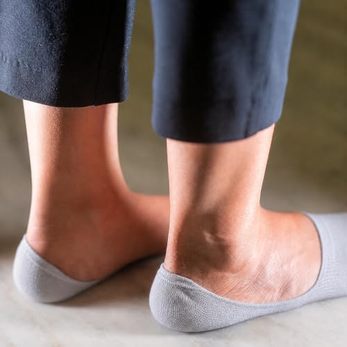 Image of HEELIUM Bamboo No Show Socks for Men | Odour Free & Breathable | 3X Softer Than Cotton Socks | Low Cut Socks | Size (UK 6-10)