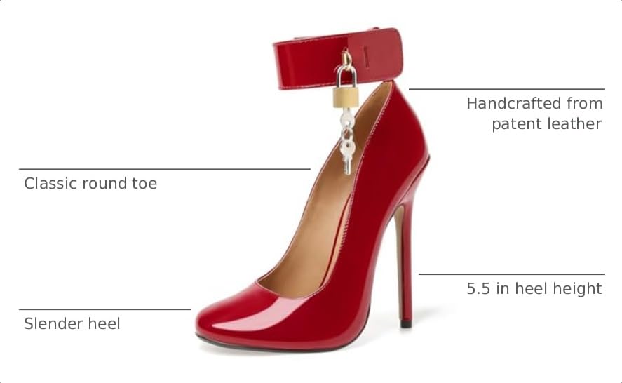 Image of Unisex High Heels for Men and Women 5.5 Inch Stiletto Heels | Round Toe Pumps Sexy Dress Party Shoes