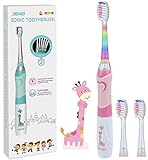 cepillo dientes electrico niños 3 años Hace que el cepillo sea más seguro: con IPX7 resistente al agua, que los niños también pueden utilizar el cepillo al ducharse. Después del cepillado, el cepillo de dientes infantil se puede lavar con agua. El cepillo de dientes eléctrico para niños funciona con 1 pila AAA (no incluida) de forma segura y cómoda. Una batería puede durar teóricamente 2 meses.