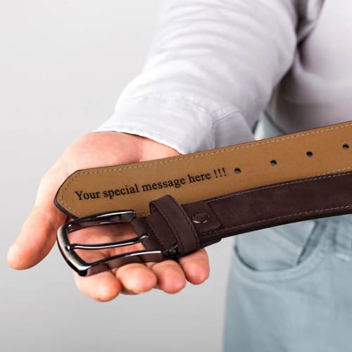 Personalized Engraved Leather Belt for Men, Custom Name Leather Belt for Him, Personalized Wide Black/Brown Leather Belts, Personalized Gifts for Fathers Day, Anniversary, Birthday4