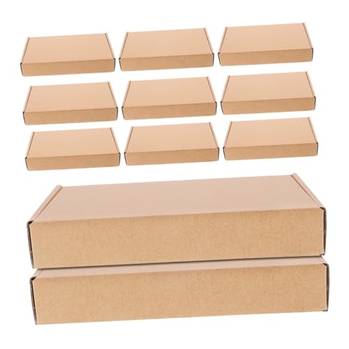 OFFSCH 20 piezas Cajas de Cartón Ondulado para Envío Unidades Resistentes con Tapa Abatible para Embalaje de Pequeñas y Regalos