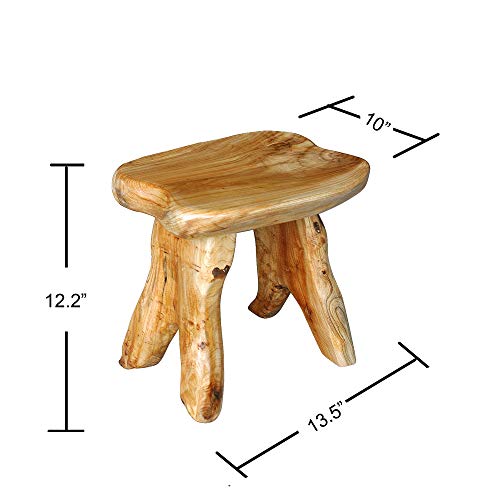 Greenage NEWSMSCD233431UR-1 Cedar Roots Wooden Stool Naturally Shape 10 Inch X 13.5 Inch X 12.2 Inch H Wood Stump Side Table Stand Home Décor End Table thumb #2