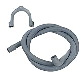 Ablaufschlauch Abpumpschlauch 2,2m Spülmaschine Geschirrspüler mit Haltebogen 22/22mm Durchmesser Alternativ Bauknecht 481281728078 Electrolux 1118270030 Seppelfricke 615012918 615015312 winkel/gerade