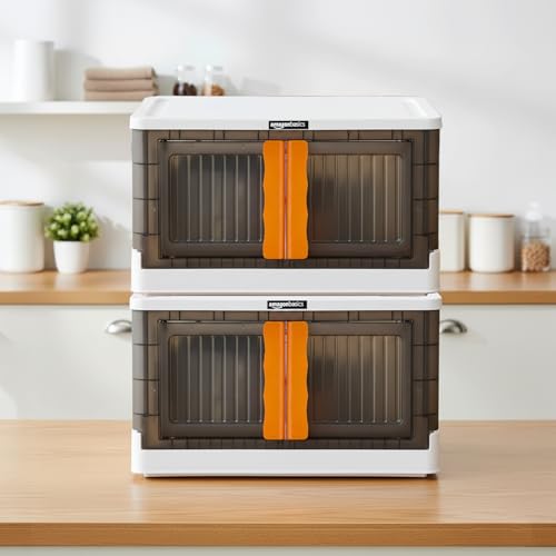Image of Amazon Basics 2 Units Portable Multipurpose Large Cupboard for Home | Kids Organizer Box for Toys, Almirah for Books & Crockery Unit