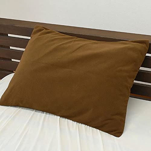 西川 枕カバー  まくらカバー  43×63cm ブラウン あったかカバー 冬用 かわいい ふわふわ ピロケース 無地 フリース 冬 あったか シンプル カバー
