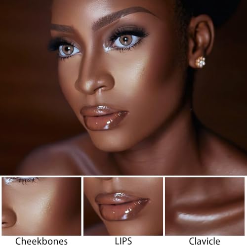 Kaely 2Pcs Cream Highlighter Stick Kit,Cheek Contour Glitter Highlight Palette Sticks,Face Makeup Shimmer Brighten Pen,contorno en crema maquillaje para mujer en oferta,Long Lasting Waterproof,09+12 - Image 6