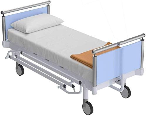 Hospital Bed Fitted Sheet with One Pillow Cover, Soft and Comfy 100% Cotton, 400 Thread Count, Standard Size 36x80x6 Inch, White Solid