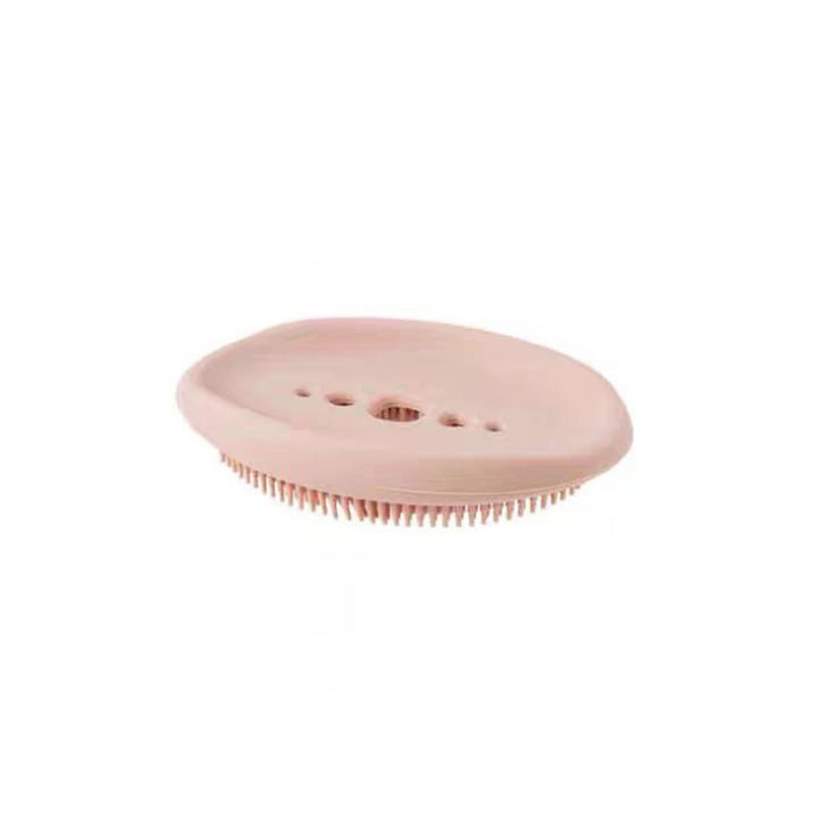 JINGYAN Soap Dishes Silicone Soap Box Household Kitchen Bathroom Toilet Drain(Pink)