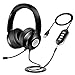 Vtin Headset with Microphone, USB Headset/ 3.5mm Computer Headphone Headset Noise Cancelling and Hands-Free with Mic, Stereo On-Ear Wired Business Headset for Skype, Call Center, PC, Phone, Mac