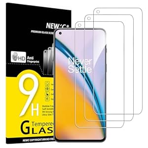 NEW'C 3 Stück für OnePlus Nord 2 5G, OnePlus Nord 2T 5G für Panzerglas, Frei von Kratzern, 9H Härte, HD Displayschutzfolie, 0.33mm Ultra-klar, Ultrabeständig