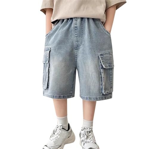 Stylish Boys Denim Shorts Comfortable Casual Summer Wear for Outdoor and Everyday Activities Durable Elastic