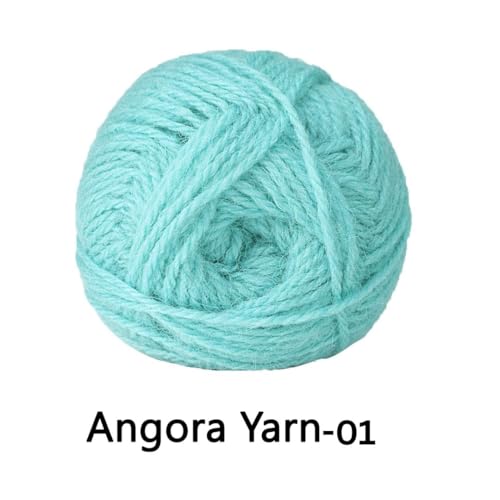 Image of VCR Sky Blue Angora Knitting Yarn, Pack of 1, 100 Grams Hank, 256 Meters Length, 80% Flurry - 20% Acrylic Polyamide Soft Ball for Crochet and Knitting, Suitable for Baby Blankets, Cushion Covers