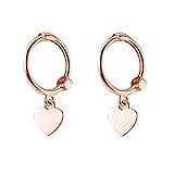 Plata de ley 925 maciza con chapado en oro rosa de 18 quilates, hipoalergénica para orejas sensibles, sin níquel ni plomo.